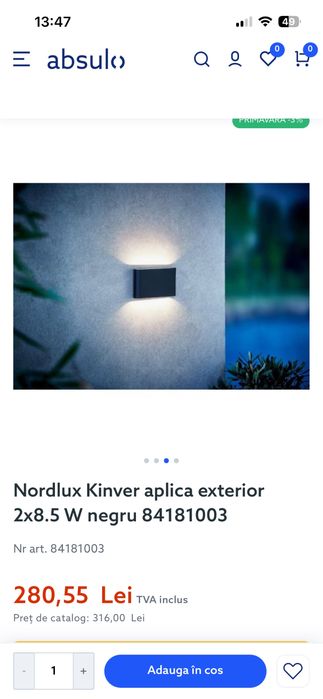 Aplica led exterioara Nordlux