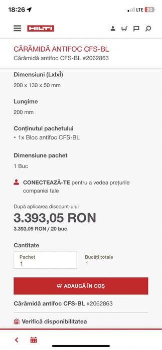 Hilti cărămizi antifoc