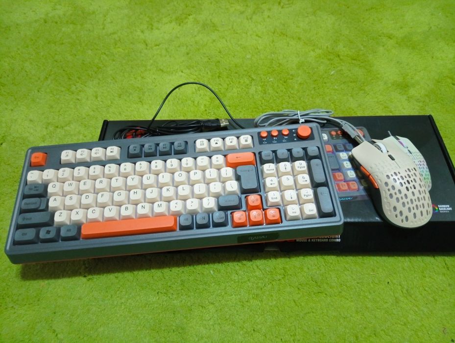 Raiku T98 Rainbow ledlight mouse and keyboard combo