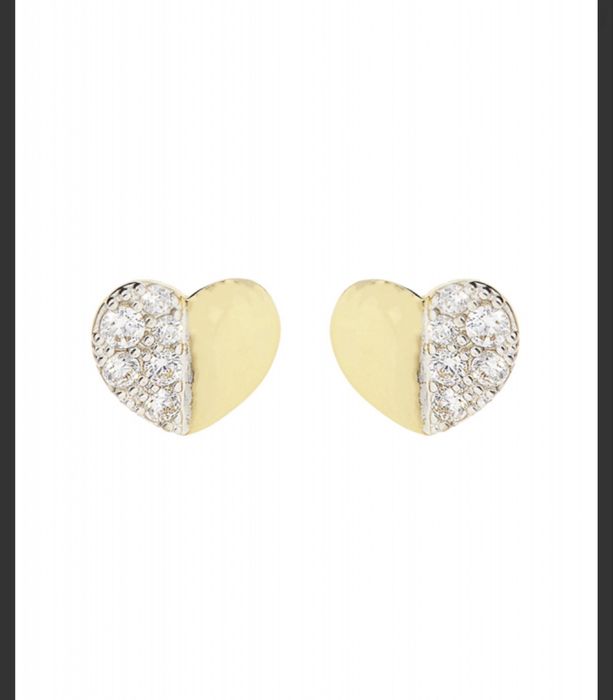 Cercei aur 14k si zirconia pt copii B&B collection