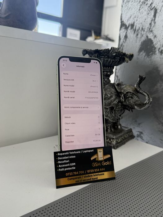Vand iphone 12 de 64 gb baterie 100%