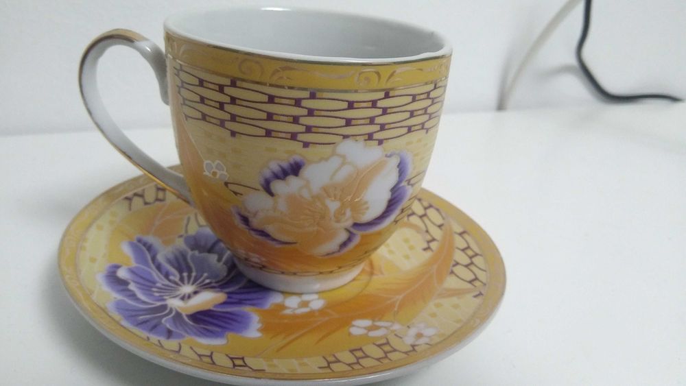 Farfurie ceașca porțelan cafea ceai capuccino caffelatte