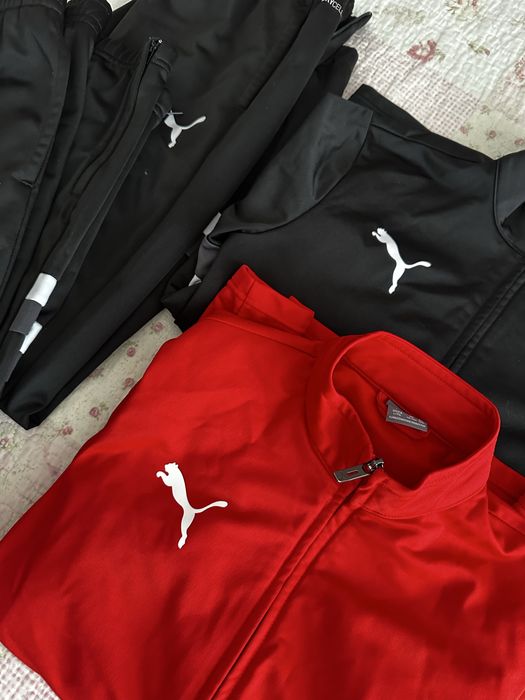 Puma анцуг/ футболен екип в червено и черно р-р 164 см.