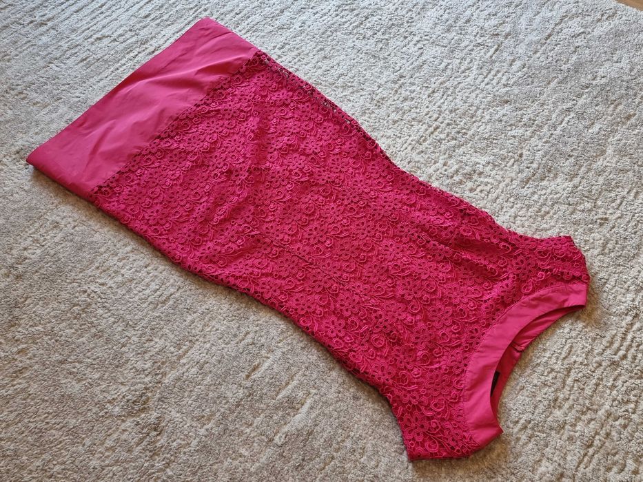 Rochie de zi marimea 38, sarafan S.Oliver, roz fucsia