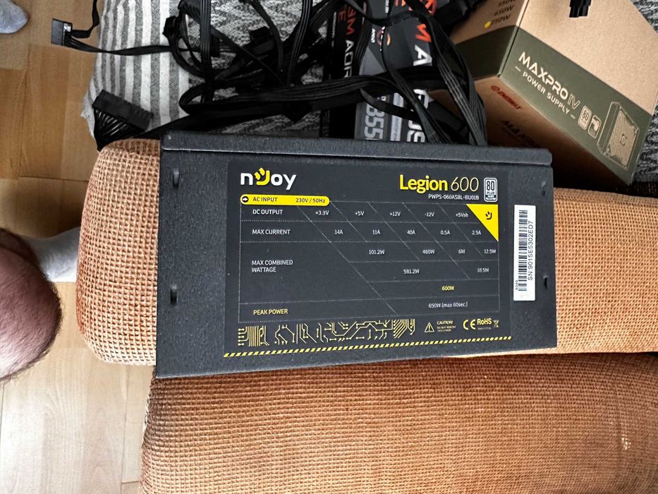 Sursă nJoy Legion 600W – 80+ Silver – completă