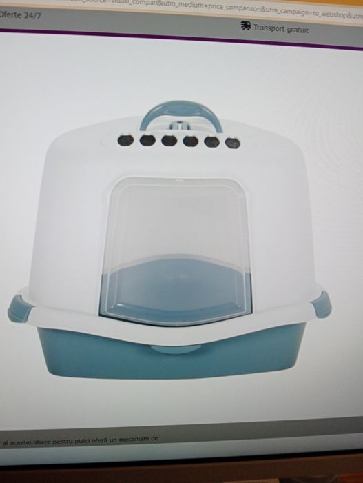 Litiera pisica triunghiulara