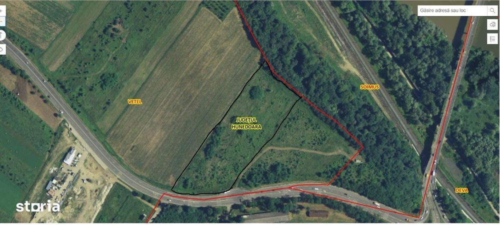 Teren extravilan intrare Mintia, Com Vetel, jud HD