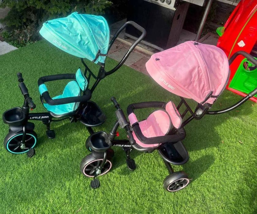 Tricicleta pentru copii gri /Roz/Turcoaz 1-6 ani 
Tricicleta este echi