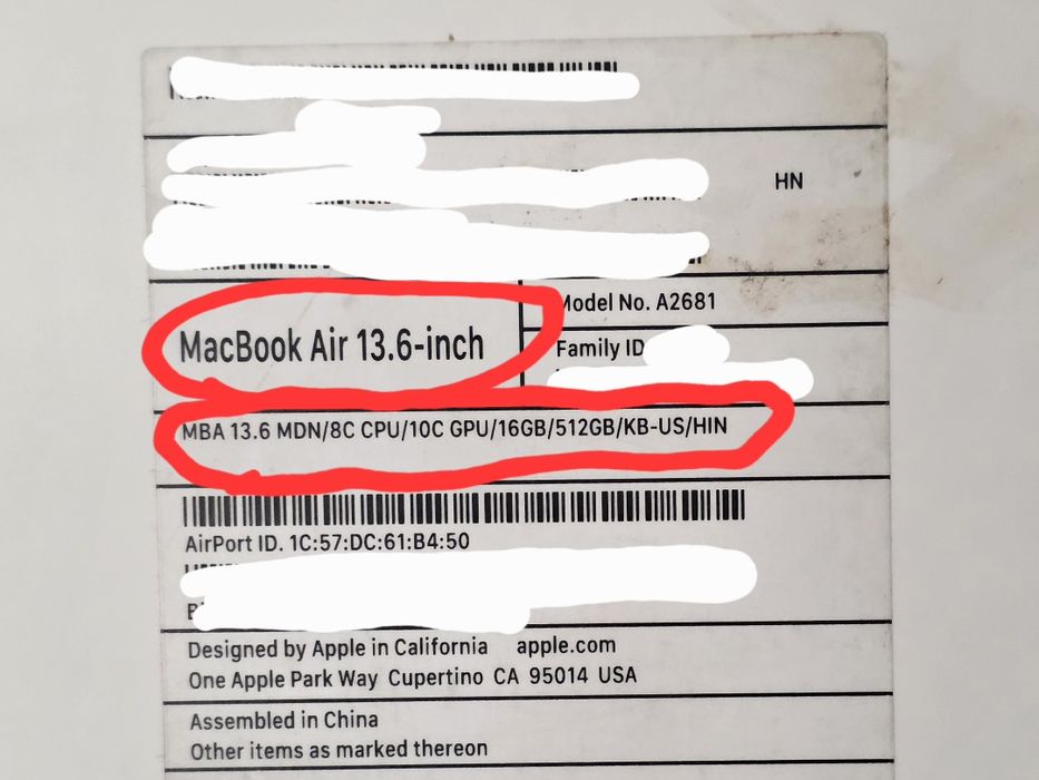 Продается MacBook Air 13" M2 (16/512/Midnight) в отличном состоянии!!!
