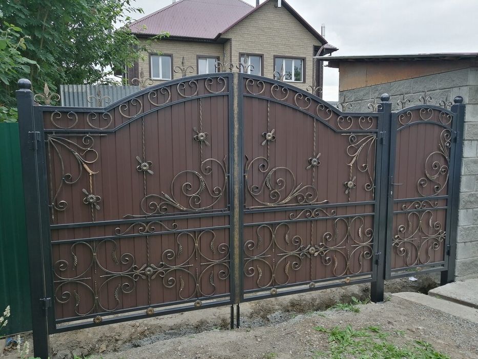 Ворота. Забор. Ковка. Профлист.