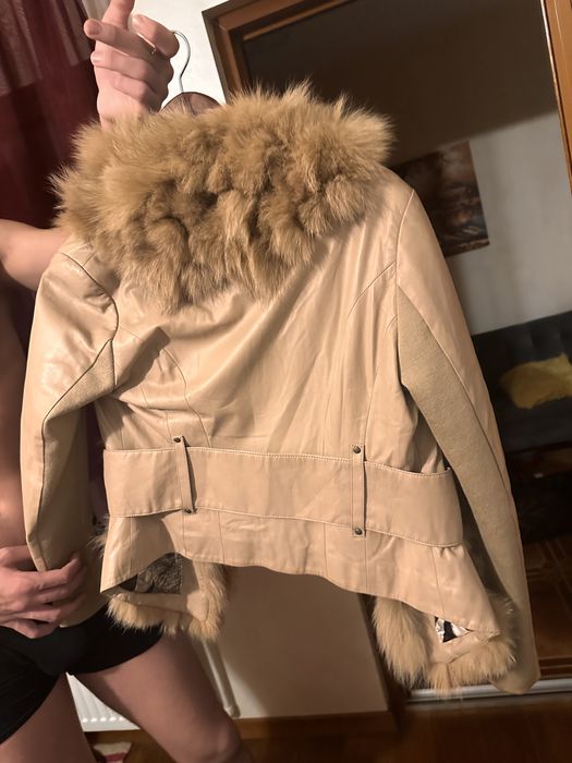 Haina  piele cu blana vulpe