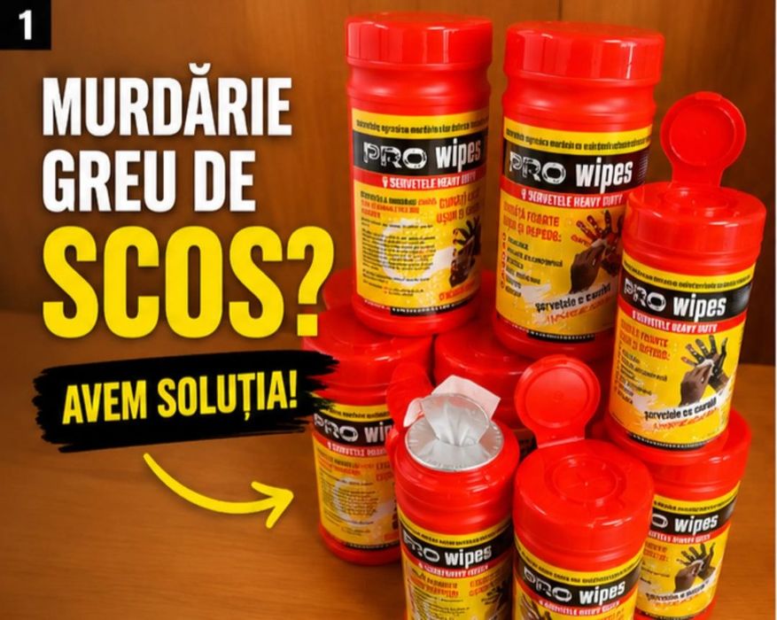 Șervețele umede– PRO Wipes Heavy Duty