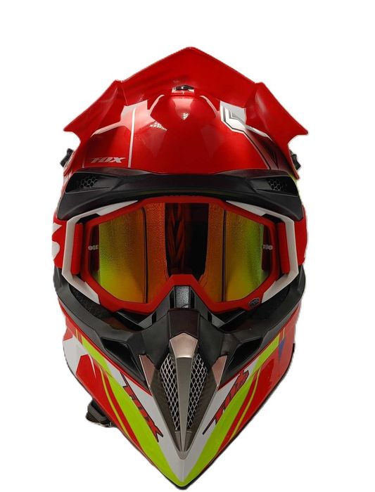 Кросов комплект каска ризница очила и ръкавици