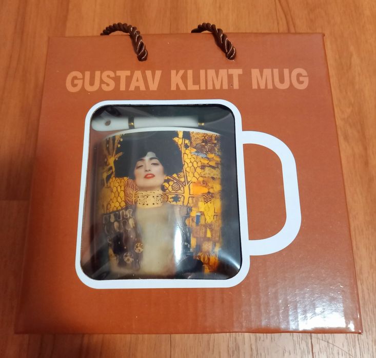 Vând Cană „Judith” – Gustav Klimt, cu lingura, Nou