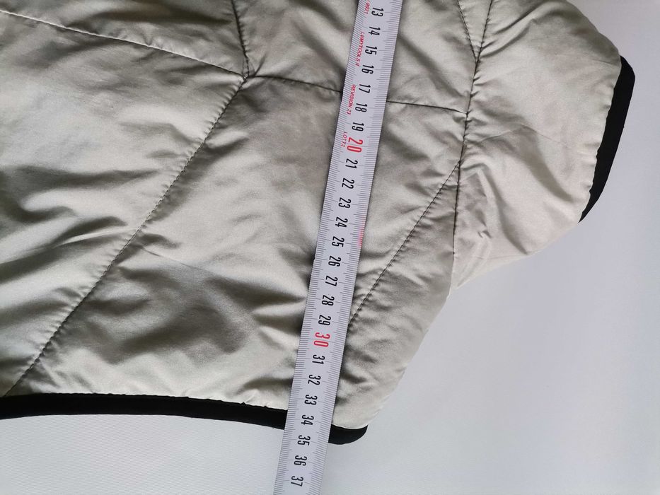 Vestă crop damă argintie olive marimea M metalic silver olive New View