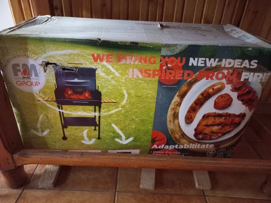 Gratar FM Grill  fontă și capac, 60/35 Exterior Curte Picnic