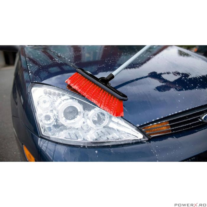 Perie telescopica pentru spalat, curatat auto, maner 145-250 cm, Verke