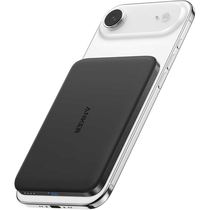 Anker Nano 5k MagGo Slim, 15W MagSafe Qi2, 5000mAh - външна батерия с вграденбезжичен пад