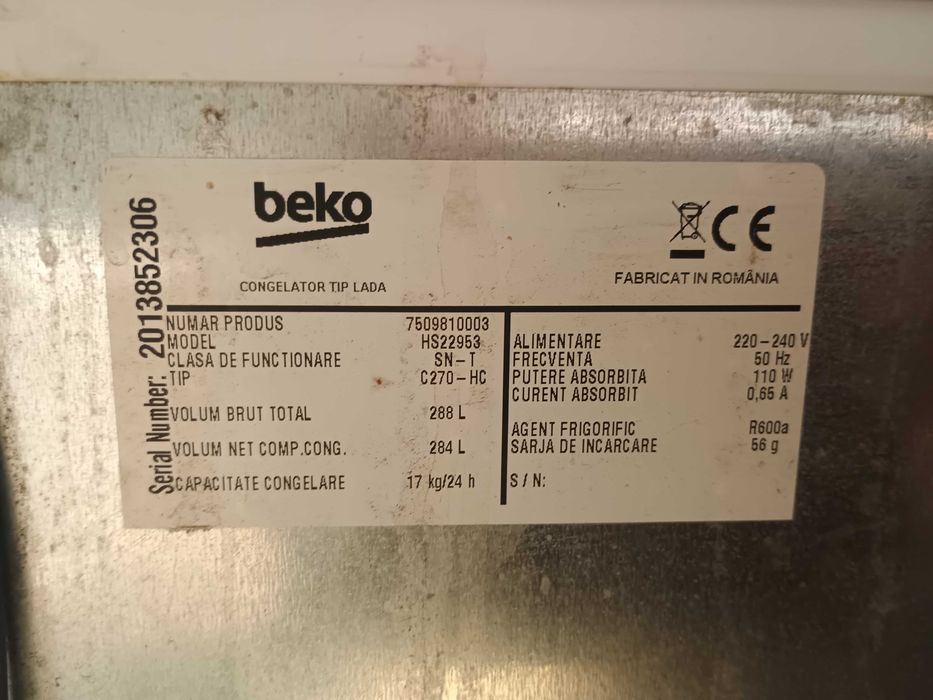 Lada frigorifica BEKO - 288 L
