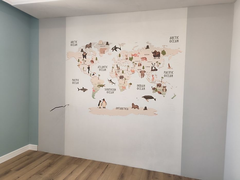 Поклейка обоев, шпаклёвка