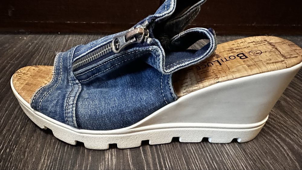 Дамски дънкови сандали