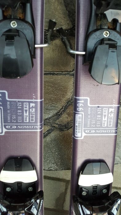 Schiuri SALOMON,clapari SALOMON ,Bete de 120 cm.Husa ptr.schiuri .