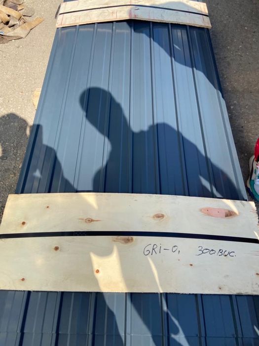 Tablă Cutată Gri Lucios produs Dedeman 2M grosime 0.3mm 0.4mm