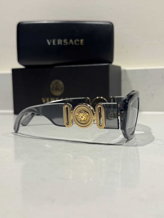 Ochelari de soare VERSACE - unisex, transparent grey (gri transparent)
