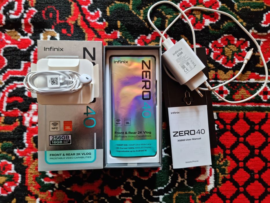 Infinix zero 40. Ram 8+8  Xotira 256 GB .Idealni