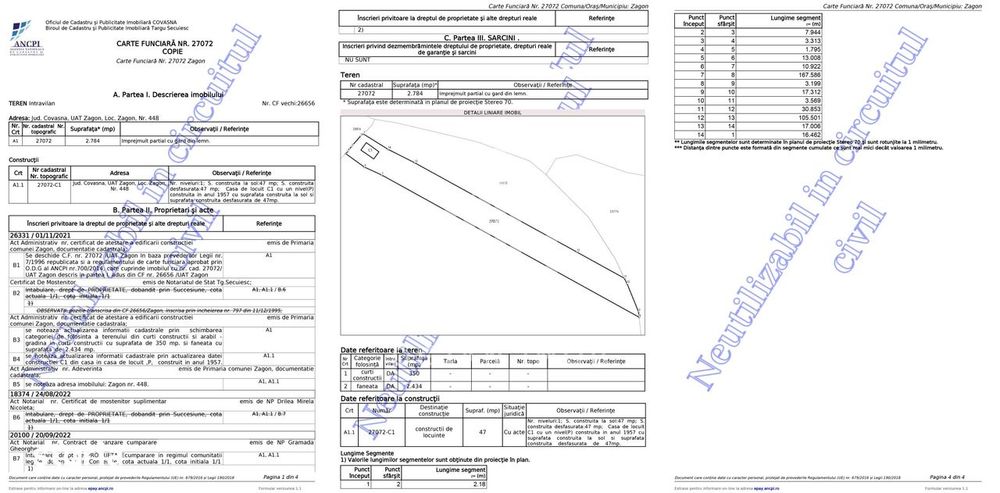 Casă cu teren intravilan | Zagon | COMISION 0%