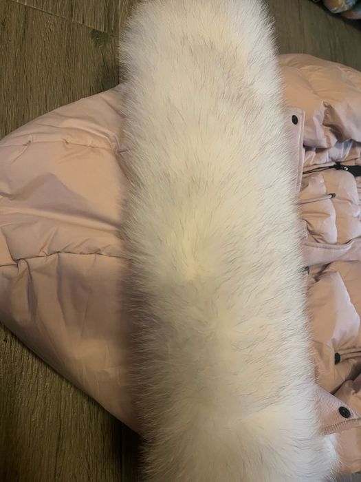 Зимно яке с обемна яка от естествен косъм лисица