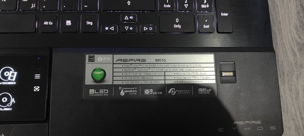 Laptop Acer Aspire Ethos 8951G – 18.4 inch