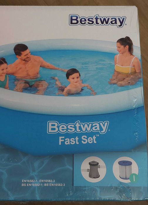 Надуваем басейн Bestway + филтрираща помпа