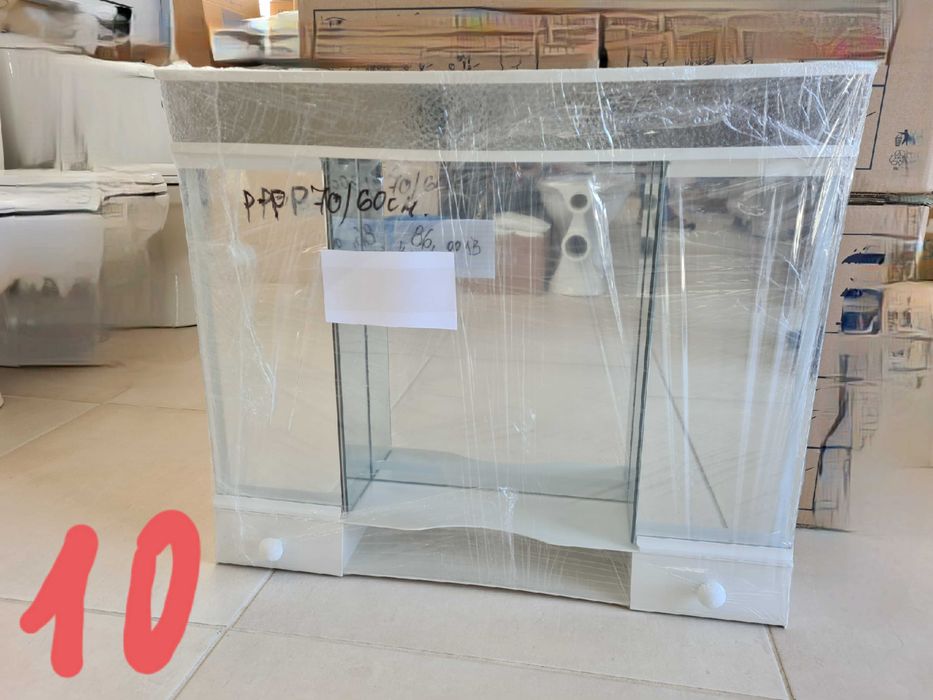 PVC Шкаф за Баня Различни Модели Огледало Водоустойчиви