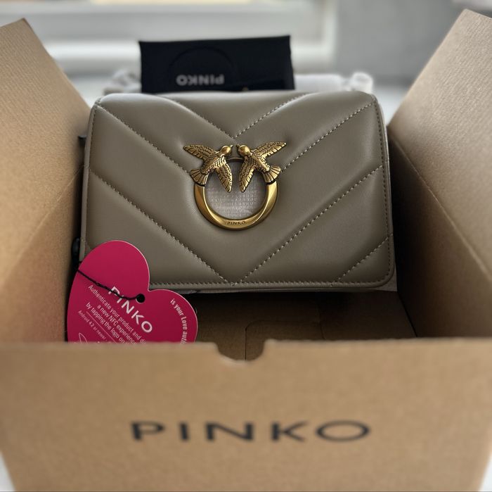 Чанта Pinko Love Click grey