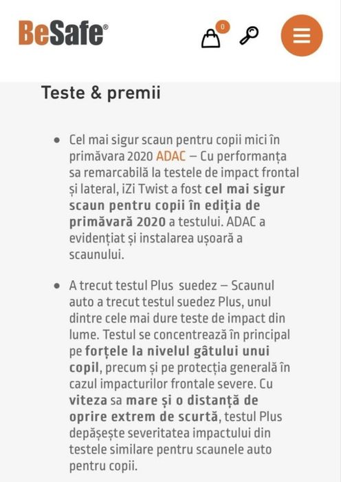Scaun auto BeSafe Izi Twist + husa vara + protectie bancheta