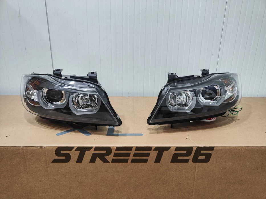 Faruri Xenon U-Led 3D BMW Seria 3 E90 E91 (2005-2008) Negru