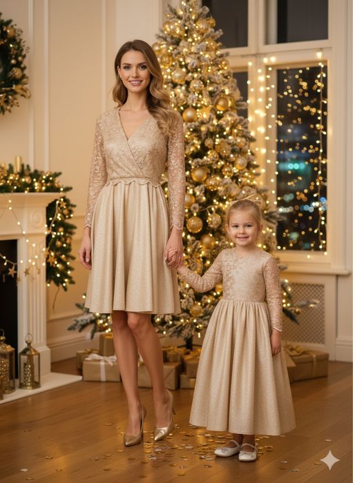 Платья для мамы и дочки в стиле Фэмили лук