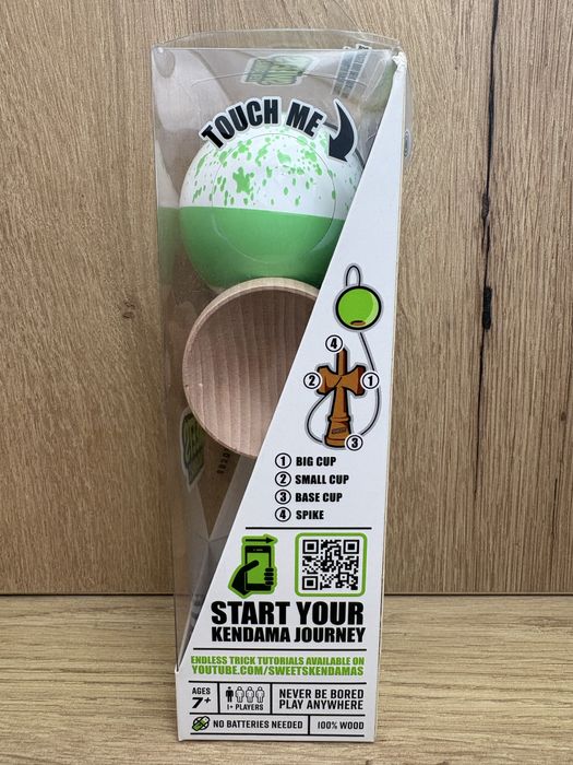 Kendama Sweets Splatter Split Green PJ France Squad ,Legend Shape