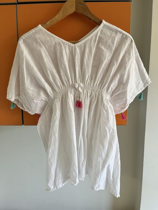 Детски комплект ZARA 11-12г цял бански, плажна рокля и слънчеви очила