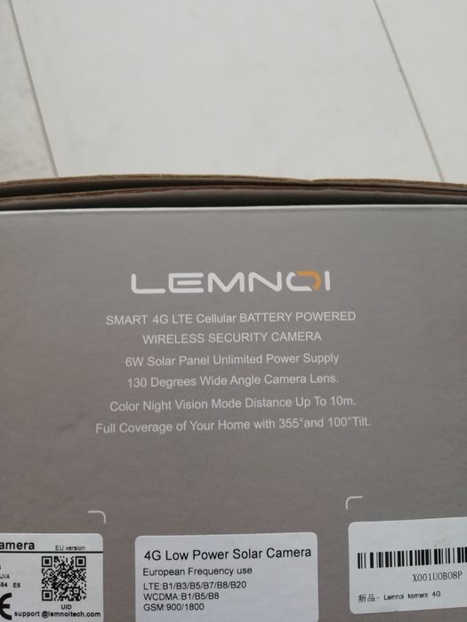 Camera supraveghere exterior 4G LTE Lemnoi S72 2K Panou Solar Noua
