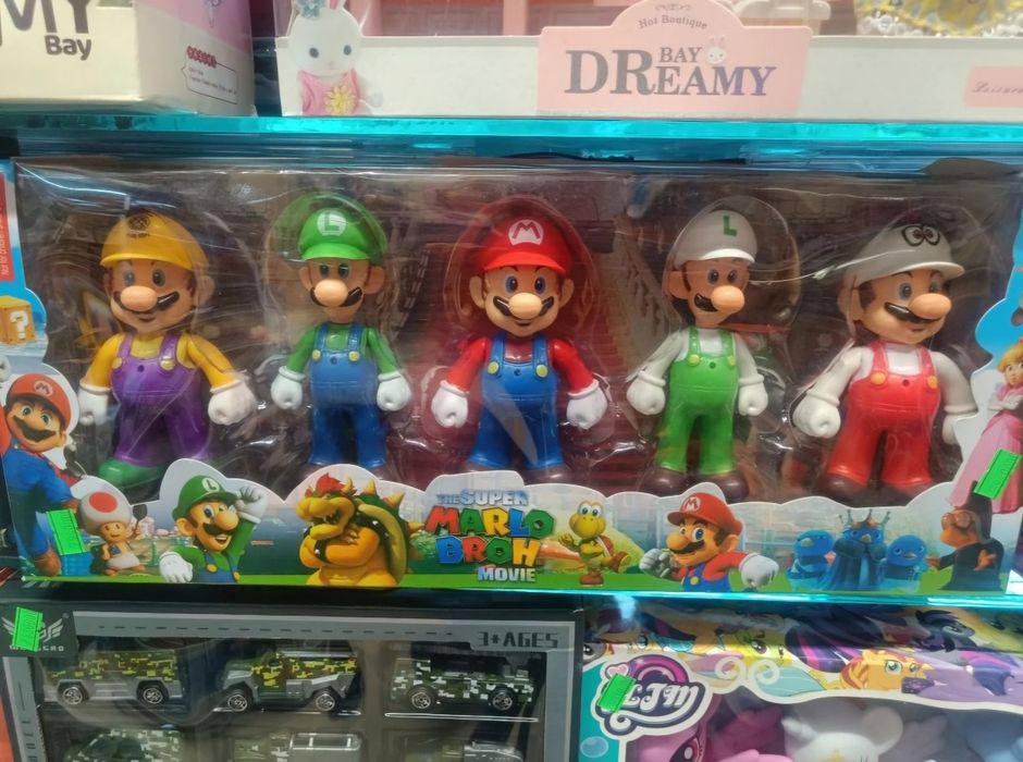 Комплект 5 броя фигурки Супер Марио и Луйджи Super Mario Фигурка