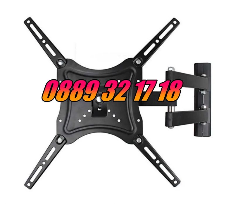 Въртяща стойка за телевизор за стена 14-55", подвижна стойка до 50кг