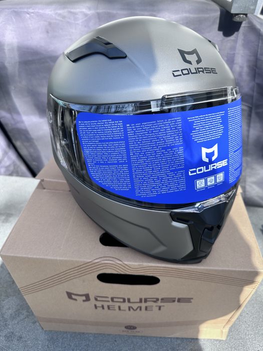 Casca moto Course Xl argintie