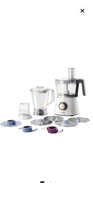 Robot de bucatarie PHILIPS Viva Collection HR7762/00, 750 W, bol 1.5 l, blender 1 l, 2 viteze + Pulse, Alb/Crem