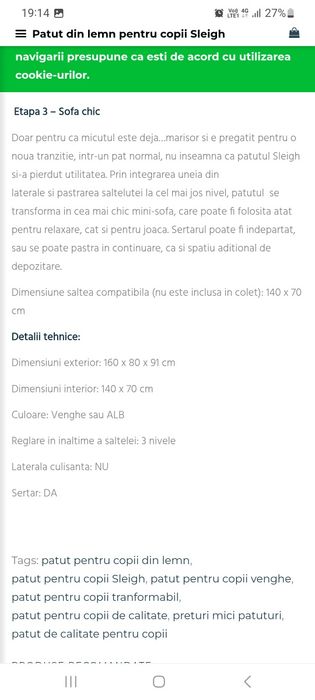 Patut pentru copii din lemn de foarte buna calitate