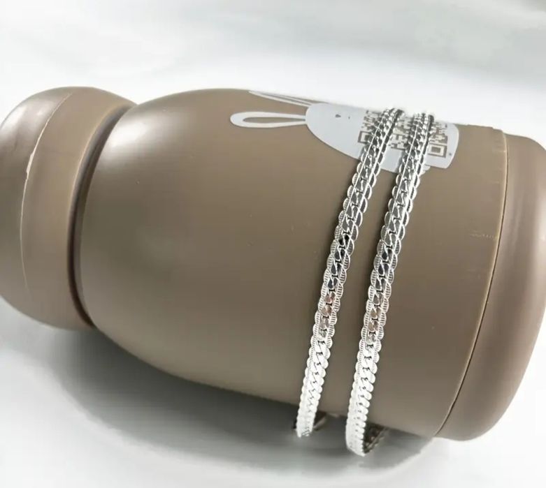 Серебряная цепочка и браслет