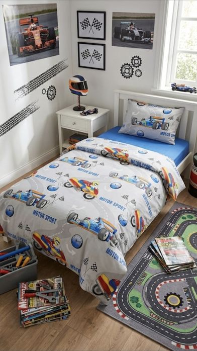 Детско памучно спално бельо/спален комплект с герой Ранфорс