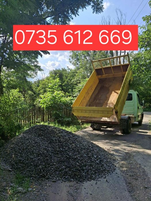 Transport nisip - pietriș - pământ negru