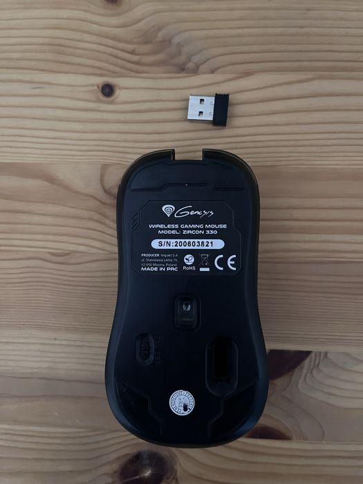Mouse Wireless Gaming Genesis Zircon 330 + Receiver USB